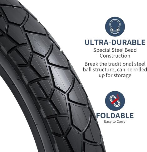 YUNSCM 20" E-Bike Fat Tires 20x3.0/76-406 60TPI and 20" Bike Tubes Schrader Valve with 2 Rim Strips Compatible with 20 x 2.75 20 x 3.0 E-Bike Bicycle Tires and Tubes (Y-909) in Saudi Arabia