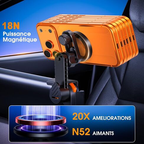 حامل هاتف لملحقات Tesla Model y 2024، لا يتطلب غراء، لحامل هاتف MagSafe المغناطيسي للسيارة لطراز Tesla 3/Y/S/X/Cybertruck (للطراز 3/Y/S/X/Cybertruck) in Kuwait