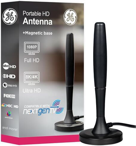 GE Outdoor HD Digital TV Antenna, Long Range OTA HDTV Antenna, Yagi Style Design, Supports 4K 1080P HD Smart TV VHF UHF, J Mount Included for Attic or Outdoor, Weather Resistant, 33685 in Saudi Arabia