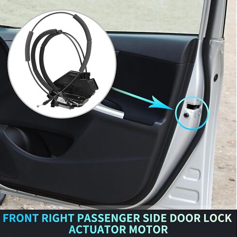 X AUTOHAUX Replacement Front Right Passenger Side Power Door Lock Actuator Motor with Cable for Infiniti QX60 2014-2017 Door Latch Actuator Assembly Replace No.805003JA0A/805003JA0B Black in Saudi Arabia