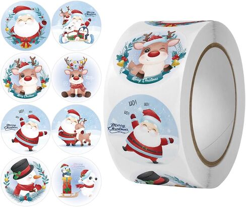 1500P Self-Adhesive Christmas Stickers, The Perfect Choice for Christmas Gift Wrapping. (Style B) in Saudi Arabia