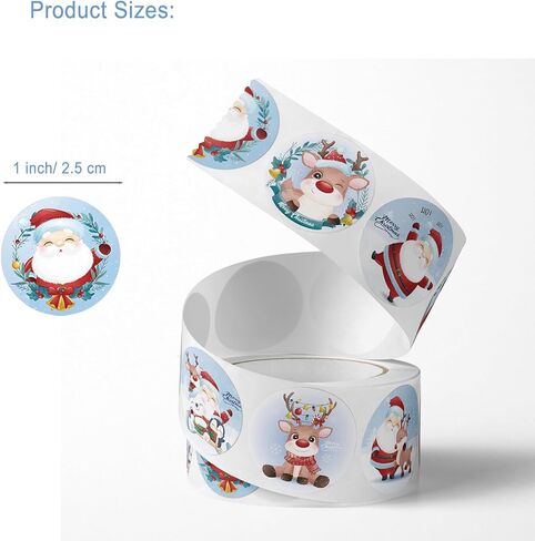 1500P Self-Adhesive Christmas Stickers, The Perfect Choice for Christmas Gift Wrapping. (Style B) in Saudi Arabia