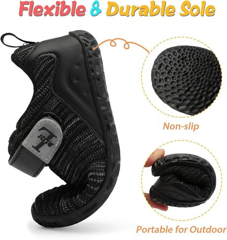 L-RUN Barefoot Shoes Toddler Sneakers Boys Girls Lightweight Shoes Knit Kids Walking Shoes for Indoor Outdoor in Kuwait