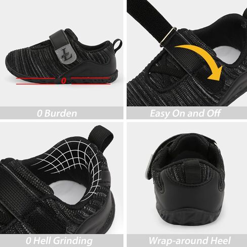 L-RUN Barefoot Shoes Toddler Sneakers Boys Girls Lightweight Shoes Knit Kids Walking Shoes for Indoor Outdoor in Kuwait