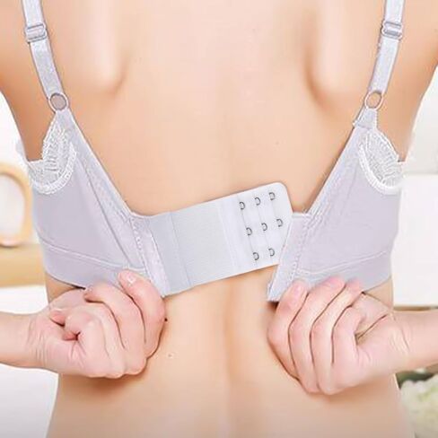 9 Pcs Stretch Bra Extender Set – 3 Hook Elastic Bra Buckle for Band Adjustment, Nylon and Stainless Steel Back Extender for Women’s Underwear (Black/White/Skin) in Saudi Arabia