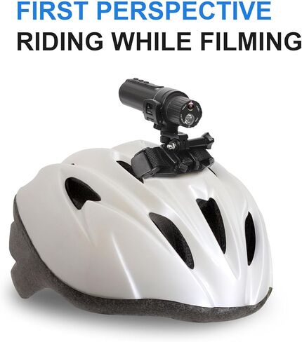 Sanpyl 4K WiFi Helmet Camera with Bike Light, 1080P 30fps IP68 Water Proof Motorcycle Camera, 140 Wide Angle & 1200mAh 10H Battery, Loop Recording for Bike/Motorcycle (Black) in Saudi Arabia