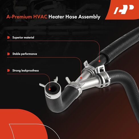 A-Premium HVAC Heater Hose Pipe Line Assembly with Protective Sleeve, Clamps, Coolant Hose Heat Shield Compatible with Dodge Durango 2001-2002, Durango 2003 5.9L in Saudi Arabia