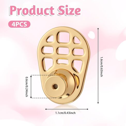 4 PCS Large Earring Backs Sturdy Grid-Pattern Earring Lifters Durable Earrings Lifter Backs Locking Heavy Earrings Back Replacements Adjustable Support Backings for Droopy Ears in Saudi Arabia