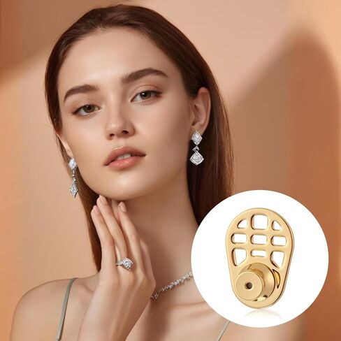 4 PCS Large Earring Backs Sturdy Grid-Pattern Earring Lifters Durable Earrings Lifter Backs Locking Heavy Earrings Back Replacements Adjustable Support Backings for Droopy Ears in Saudi Arabia