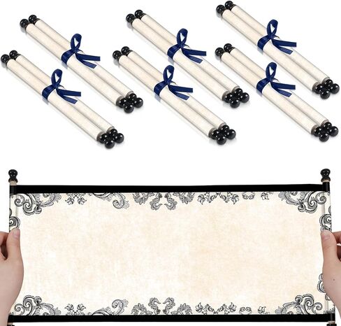 gisgfim 3Pcs Blank Paper Scrolls Small Vintage Paper Wrapped on Wood Rod 7x15-3/4 Inch Long Aged Blank Scroll for Writing Christmas Wedding Vows Invitation Letter Cosplay Prop Renaissance Festivals in Saudi Arabia