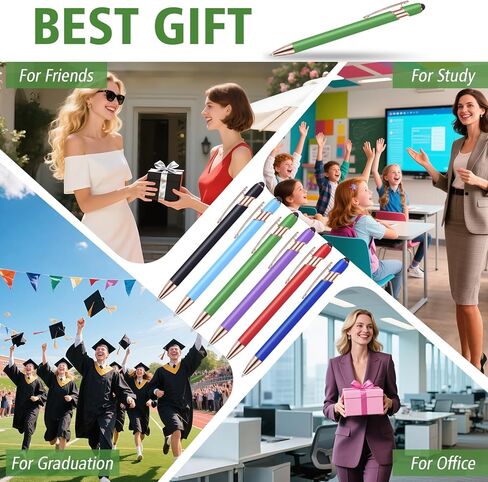 Touch-Sensitive Custom Pens with Logo/Text/Name Printing - Bulk Personalized Ballpoint Pens for Corporate Gifts, Graduation Party Favors (5-2000pcs) in Saudi Arabia