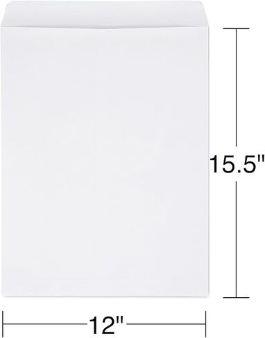 Staples Self Seal Catalog Envelopes, 12-inch x 15.5-inch, White, 200/Carton (ST609123-CCVS) in Saudi Arabia
