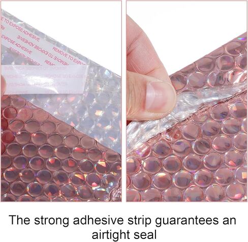 30 Pieces Bubble Poly Mailers, 7x11" Rose Gold Small Self Sealing Shipping Envelopes Bubble Mailers Opaque for Mailing, Packing, Small Business, Jewelry Makeup Supplies in Saudi Arabia