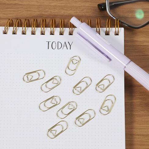 200 حزمة من مشابك الورق على شكل قلب الحب، مشابك ورق ذهبية صغيرة مقاس 0.8 بوصة، دبابيس ورق صغيرة لطيفة، دبابيس ورق صغيرة من الفولاذ المقاوم للصدأ في مشبك أوراق صفيح لمنظمي مكتب المنزل والمكتب in Kuwait