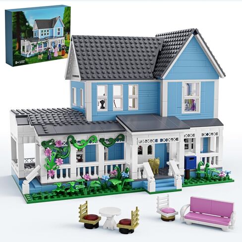 Gilmore House in Stars Hollow Luke’s Diner Lorelai Movie Building Block Toys Set Compatible with Lego, Gift Decor and Collectibles for Family Sitcom TV Fans Girls Female Women Adult(1107 PCS) in Saudi Arabia