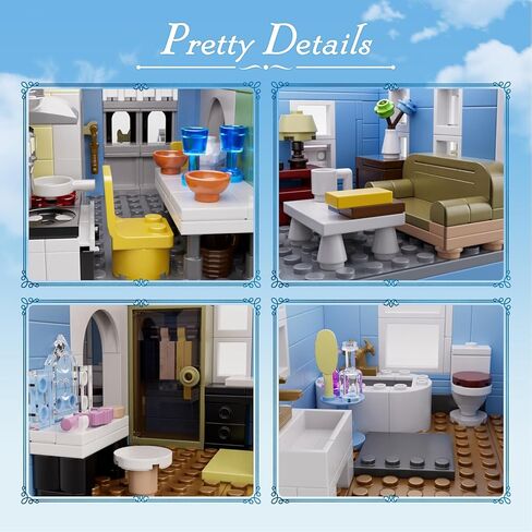Gilmore House in Stars Hollow Luke’s Diner Lorelai Movie Building Block Toys Set Compatible with Lego, Gift Decor and Collectibles for Family Sitcom TV Fans Girls Female Women Adult(1107 PCS) in Saudi Arabia