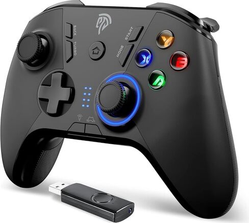 EasySMX X20 Wireless Gaming Controller with RGB Backlit, 2-Stage Hall Effect Stick, 1000Hz Polling Rate, 6-Axis Gyro on Multi-Platform, Mech Buttons- Compatible with PC/Switch/Steam/Android in Kuwait