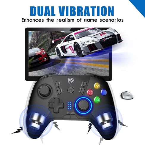 EasySMX X20 Wireless Gaming Controller with RGB Backlit, 2-Stage Hall Effect Stick, 1000Hz Polling Rate, 6-Axis Gyro on Multi-Platform, Mech Buttons- Compatible with PC/Switch/Steam/Android in Kuwait
