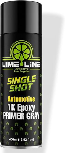 LiME LiNE 1K Epoxy Primer Aerosol Spray Paint - Automotive Bare Metal Adhesion & Rust Protection - Professional Grade - Gray 400ml (Pack of 2) in Saudi Arabia