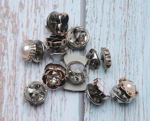 10 Pcs Women Shirt Brooch Pins Pearl Rhinestone Enamel Safety Pins Cover Up Clothing Sewing Button for Women Sweater Shawl Clips Dress Wedding DIY Project in Saudi Arabia