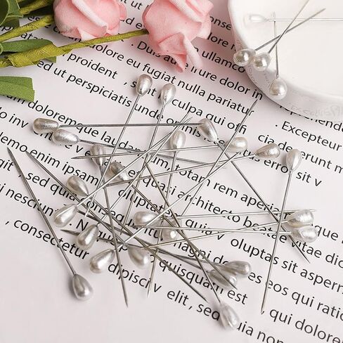 140 Pcs Sewing Pins, Pearl Head Pins Straight Wedding Bouquet Pins for DIY Jewelry Making Sewing Wedding Prom Flower Decorations in Saudi Arabia