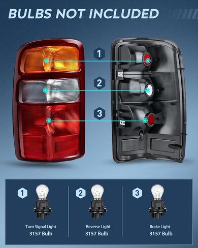مجموعة الضوء الخلفي Nilight متوافقة مع 2000 2001 2002 2003 2004 2005 2006 Chevy Tahoe Suburban GMC Yukon Tail Light OE Style Rear Lamp استبدال السائق وجانب الركاب in Saudi Arabia