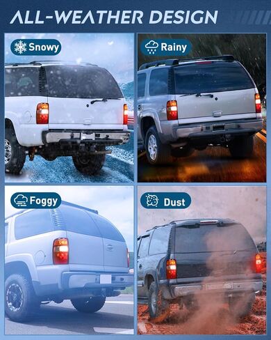 مجموعة الضوء الخلفي Nilight متوافقة مع 2000 2001 2002 2003 2004 2005 2006 Chevy Tahoe Suburban GMC Yukon Tail Light OE Style Rear Lamp استبدال السائق وجانب الركاب in Saudi Arabia