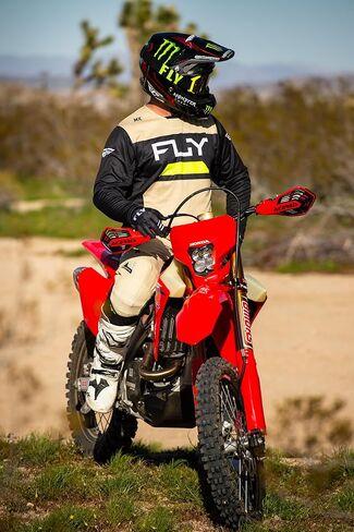 قفازات Fly Racing Kinetic Prix للشباب - MX وBMX وMTB لركوب الطرق الوعرة (أزرق ساطع/فحمي، صغير) in Saudi Arabia