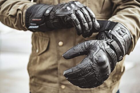 Highway 21 Radiant Gloves, Heated Leather Motorcycle Gauntlets for Men, 100 Grams Thinsulate Insulation and Hipora Liner in Saudi Arabia