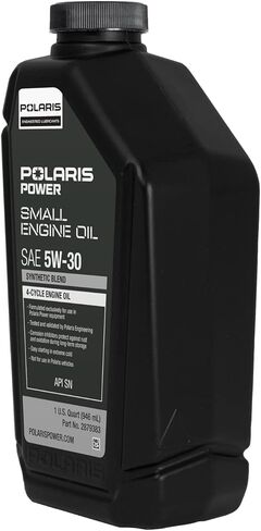 Polaris Synthetic Oil 5W-30 SAE for Portable Generators With Small 4 Cycle Engines, Power Equipment Only, Rust and Oxidation Preventative, Easy Starting in Extreme Cold, 1 Quart, Qty 1-2879383 in Saudi Arabia