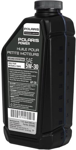 Polaris Synthetic Oil 5W-30 SAE for Portable Generators With Small 4 Cycle Engines, Power Equipment Only, Rust and Oxidation Preventative, Easy Starting in Extreme Cold, 1 Quart, Qty 1-2879383 in Saudi Arabia