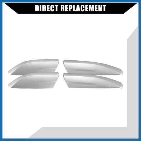 Upper/Roof Rack Rails End Cap Protection Cover Shell for Toyota Highlander 2008-2013 / Rails End Covers Shell Cap / 4 Pcs/Silver Tone White Item Replacement in Saudi Arabia