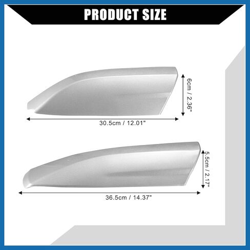 Upper/Roof Rack Rails End Cap Protection Cover Shell for Toyota Highlander 2008-2013 / Rails End Covers Shell Cap / 4 Pcs/Silver Tone White Item Replacement in Saudi Arabia