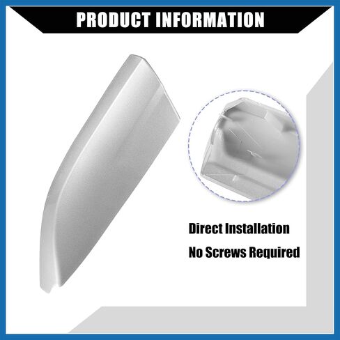 Upper/Roof Rack Rails End Cap Protection Cover Shell for Toyota Highlander 2008-2013 / Rails End Covers Shell Cap / 4 Pcs/Silver Tone White Item Replacement in Saudi Arabia