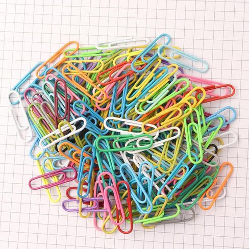 100PCS 1.3inch Paper Clips Colorful,Durable and Rustproof, Stainless Steel Paper Clips Medium, Paperclips Office for Teacher Supplies School in Saudi Arabia