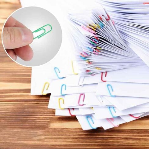 100PCS 1.3inch Paper Clips Colorful,Durable and Rustproof, Stainless Steel Paper Clips Medium, Paperclips Office for Teacher Supplies School in Saudi Arabia