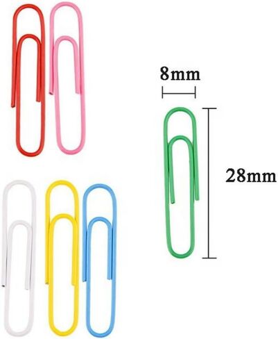 100PCS 1.3inch Paper Clips Colorful,Durable and Rustproof, Stainless Steel Paper Clips Medium, Paperclips Office for Teacher Supplies School in Saudi Arabia
