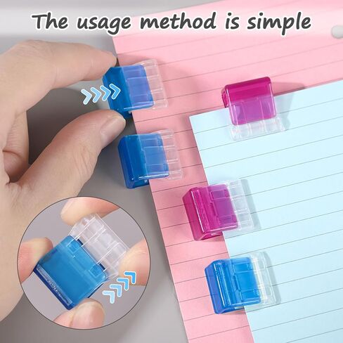 10Pcs Colored Transparent Binder Clips, Small Portable Plastic Paper Clamps for Office Documents(Multicolor) in Saudi Arabia