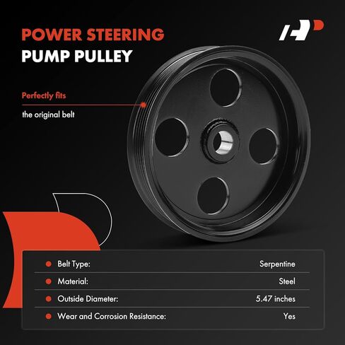 A-Premium Power Steering Pump Pulley Compatible with Dodge Grand Caravan 2001-2008, Durango 2000-2003, Dakota 2000-2003, Caravan 2001-2007 & Chrysler Town & Country 2001-2008, Pacifica 2005-2008 in Saudi Arabia