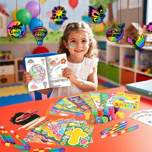 BenLouis Bible Party Favors Christian Inspirational Verses Coloring Set Gift Prizes Bulk for Kids Operation Christmas Child Sunday School Religious Activities Goodie Bag Stuffers（12set Verses） in Saudi Arabia