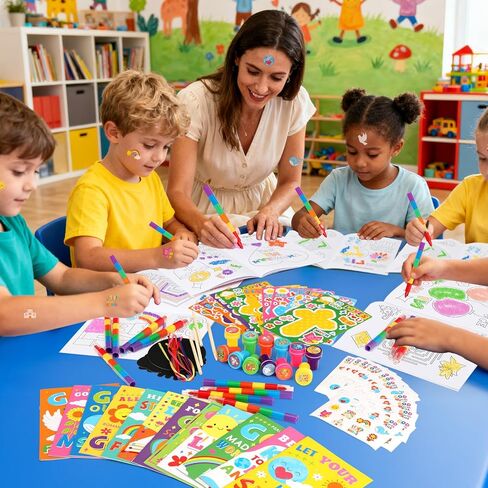 BenLouis Bible Party Favors Christian Inspirational Verses Coloring Set Gift Prizes Bulk for Kids Operation Christmas Child Sunday School Religious Activities Goodie Bag Stuffers（12set Verses） in Saudi Arabia