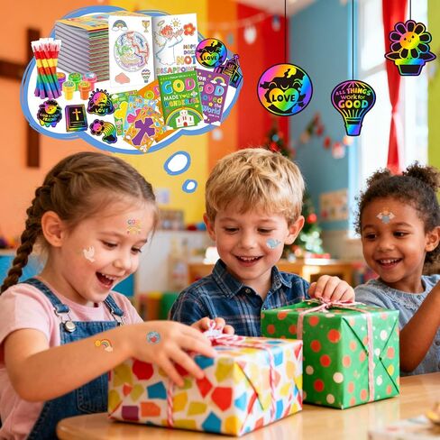 BenLouis Bible Party Favors Christian Inspirational Verses Coloring Set Gift Prizes Bulk for Kids Operation Christmas Child Sunday School Religious Activities Goodie Bag Stuffers（12set Verses） in Saudi Arabia