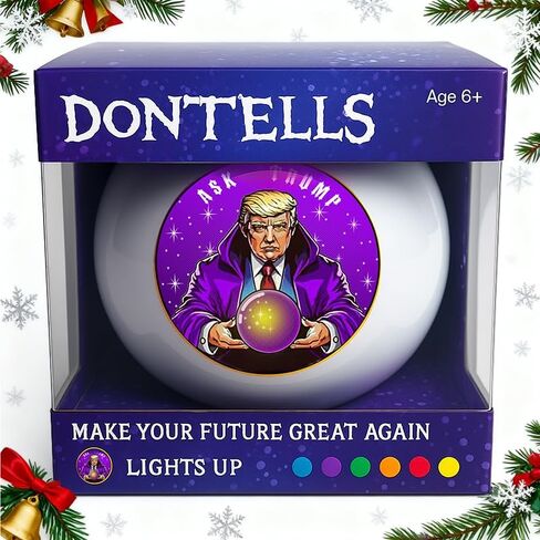 كرة كريستال Dontell™ Fortune Teller - هدايا عيد الميلاد للأطفال هدية مضحكة للبالغين والأطفال، لعبة قراءة الحظ مع إجابات عشوائية، هدايا الفيل الأبيض المضحكة للرجال in Saudi Arabia