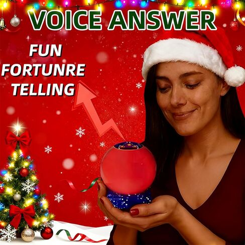 كرة كريستال Dontell™ Fortune Teller - هدايا عيد الميلاد للأطفال هدية مضحكة للبالغين والأطفال، لعبة قراءة الحظ مع إجابات عشوائية، هدايا الفيل الأبيض المضحكة للرجال in Saudi Arabia