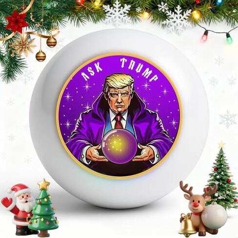 كرة كريستال Dontell™ Fortune Teller - هدايا عيد الميلاد للأطفال هدية مضحكة للبالغين والأطفال، لعبة قراءة الحظ مع إجابات عشوائية، هدايا الفيل الأبيض المضحكة للرجال in Saudi Arabia