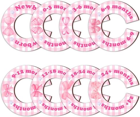 8 قطع فواصل خزانة الأطفال ويني، منظم خزانة ملابس الأطفال، منظم ملابس الأطفال الخشبي الكلاسيكي، فواصل خزانة الأطفال على الوجهين، مستلزمات الأطفال حديثي الولادة in Kuwait