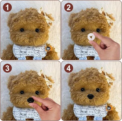 BUXIMN 60PCS Safety Noses for Crochet Animals with Washers Stuffed Animal Noses Plastic Dog Noses for Crafts - Black & Brown- 3 Sizes: 16mm, 19mm, 22mm in Saudi Arabia