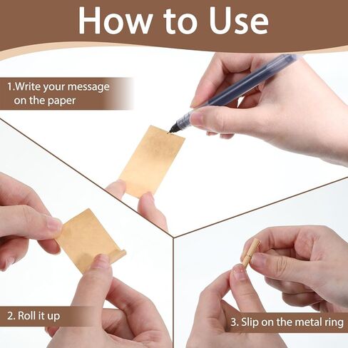300 PCS Mini Scrolls Message Paper, Brown Message in Bottle Paper for Lucky Wishing, mini scrolls for crafts, Christmas, Birthday, Anniversary, Valentine's Day in Saudi Arabia