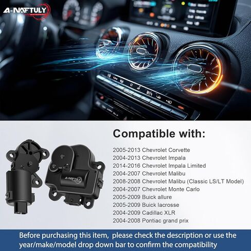 Blend Door Actuator Compatible with 2004-2013 Chevy Impala, 2004-2008 Malibu Buick Allure Lacrosse Cadillac XLR Pontiac Grand Prix, 604-108 604-134, Main, Mode, Temperature, Air Inlet in Saudi Arabia