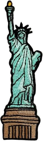 3.5" Statue of Liberty Iron On Patch - Embroidered New York Traveler USA American Travel Applique Appliques Iron On Sew On Patches for Holes, Clothing, Jeans, Hat, Backpacks, Clothes in Saudi Arabia